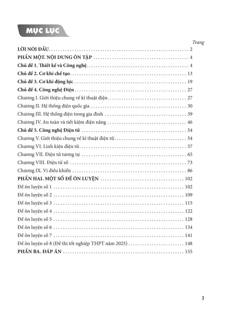 HƯỚNG DẪN ÔN THI TỐT NGHIỆP THPT MÔN CÔNG NGHỆ - ĐỊNH HƯỚNG CÔNG NGHIỆP (Năm học: 2025 - 2026)